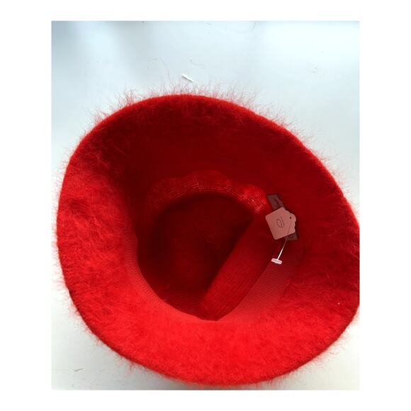 Carol Ann Ambrose Fuzzy Bucket Hat Womens Red Fur Vintage Winter Classic Casual main image 8